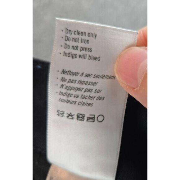 PAIGE Women's Mayslie Slim Jean Black Fog Luxe Coating Ankle High Rise Sz 28 - Picture 10 of 11